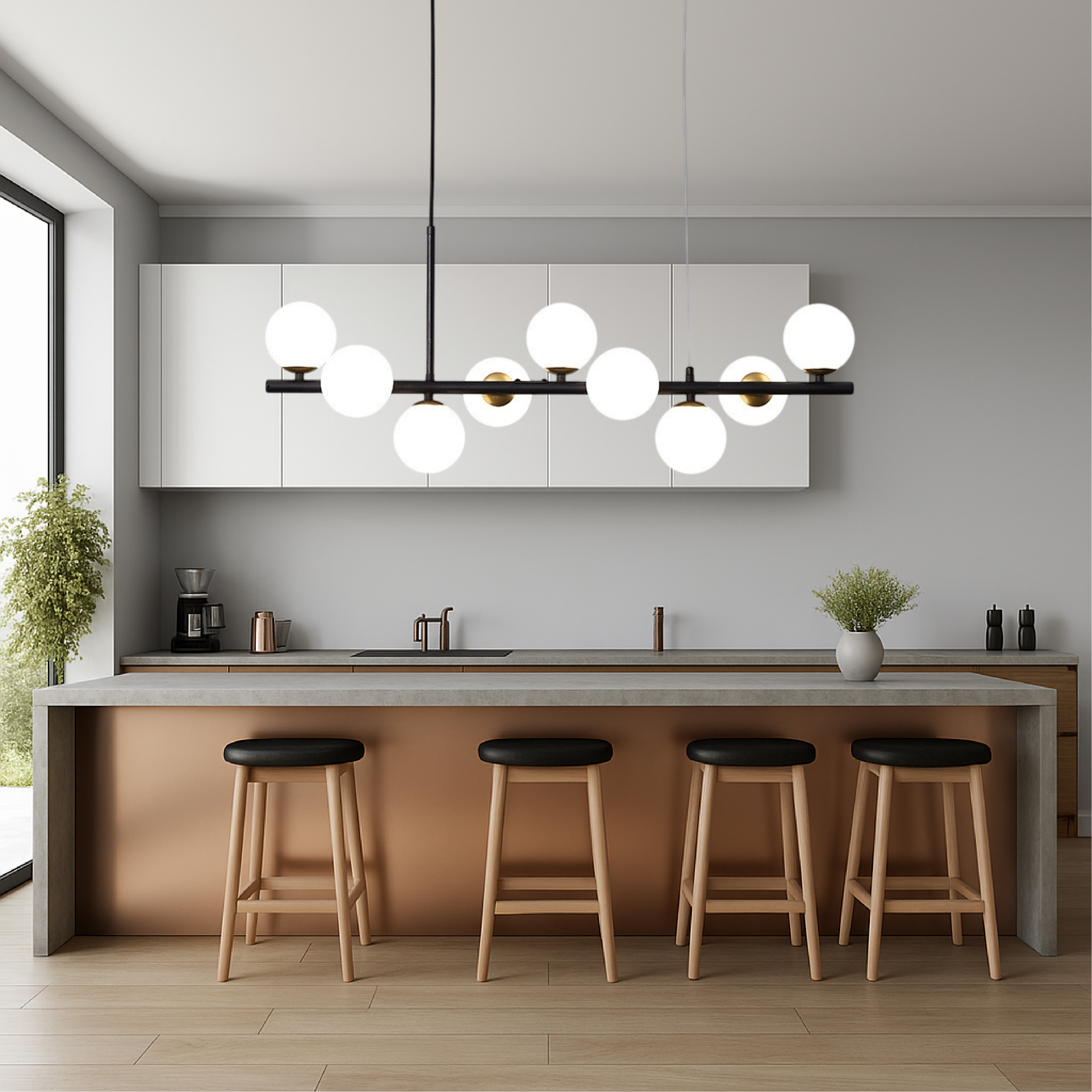Modern Black Pendant Light for Stylish Dining Room