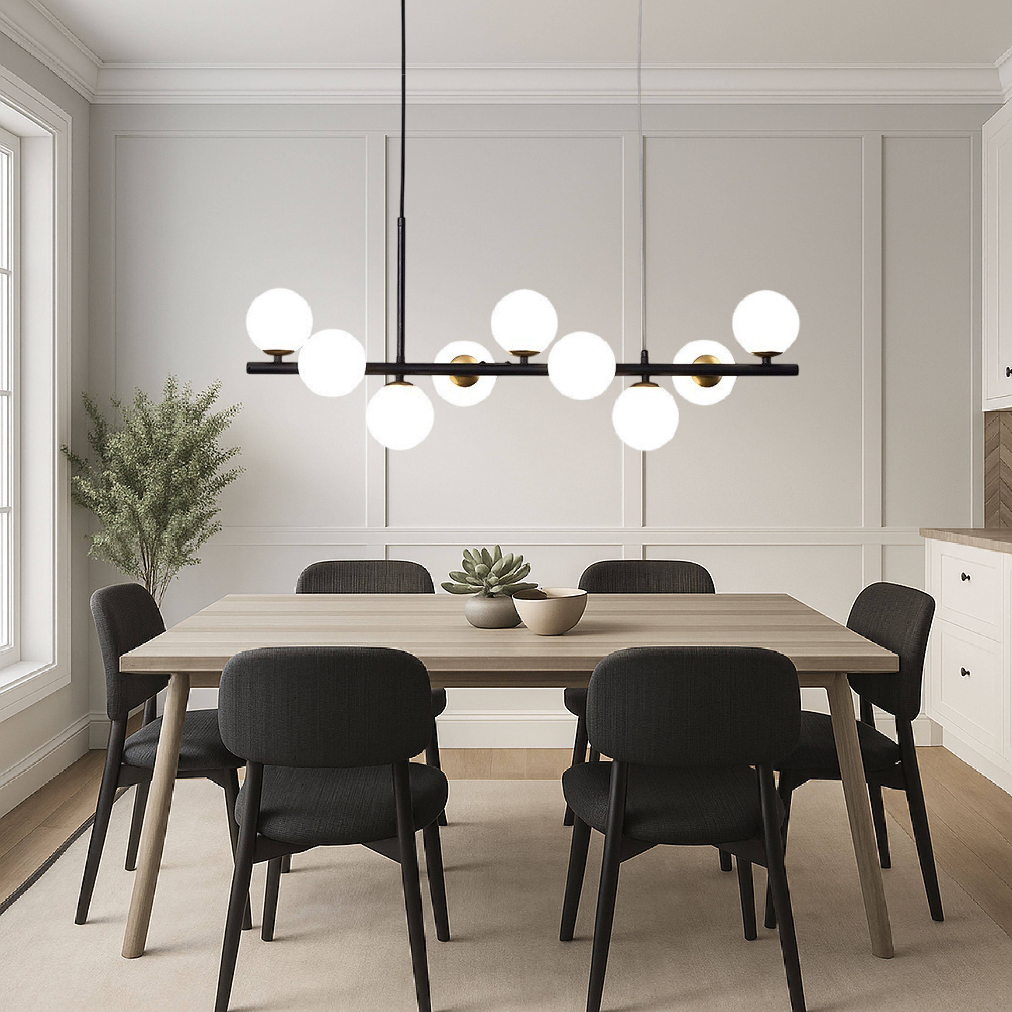 Modern Black Pendant Light for Stylish Dining Room