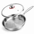 3-Layer Steel Titanium Nonstick Frying Pan (With Lid)