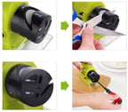 Electric Knife Sharpener Automatic Diamond Disc Non-Slip Base