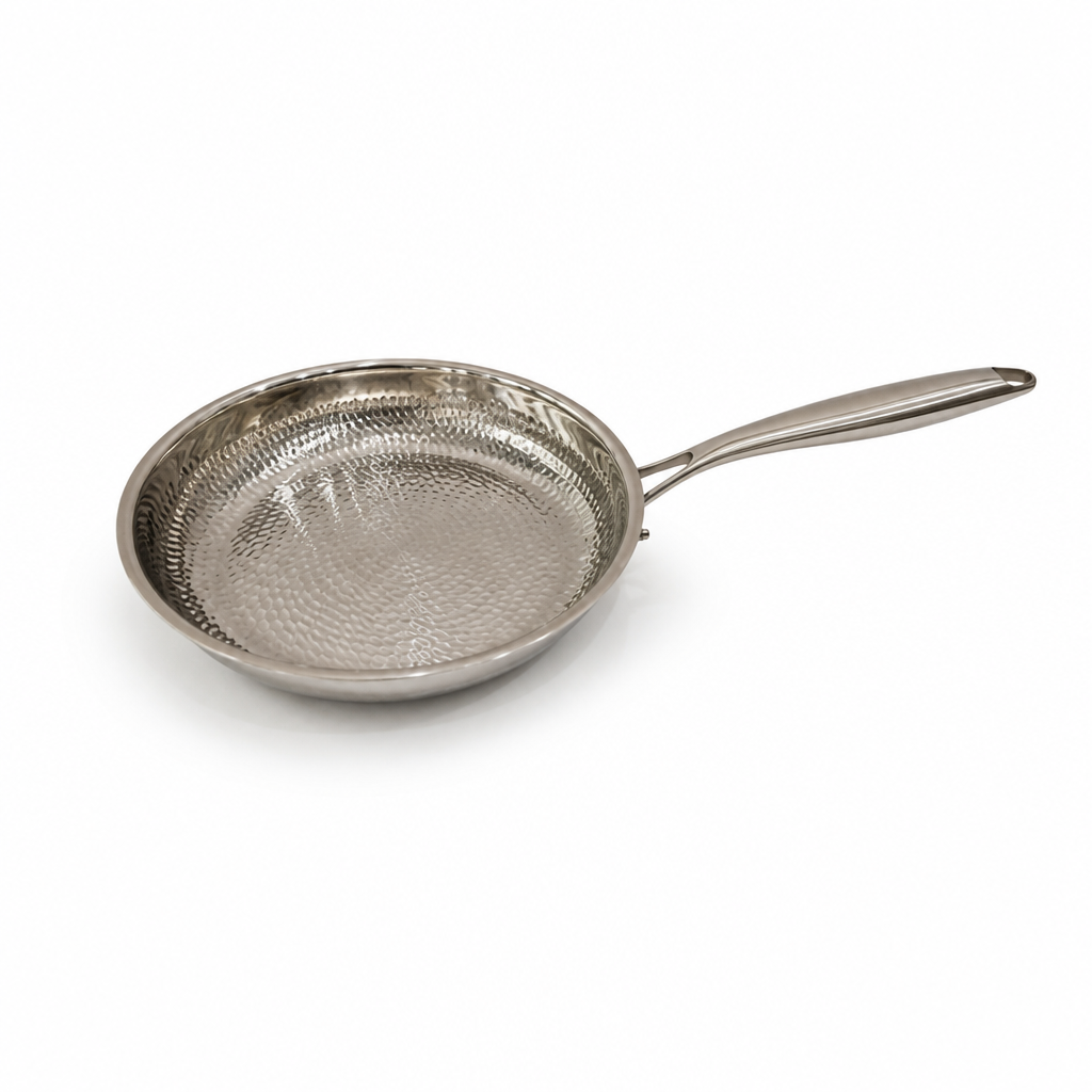 Hammer-Pattern Titanium Non-Stick Frying Pan (Induction-Ready)