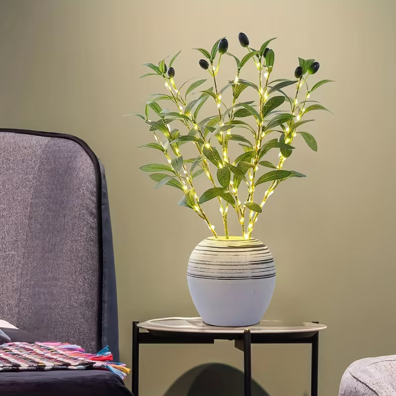 Cherry Blossom and Olive Branch Lighted Home Decor