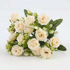 Decorative Hanging Basket with Artificial Roses for Mother's Day