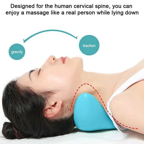 Neck Massage Pillow Ergonomic Cervical Support & Gravity-Powered Stretch