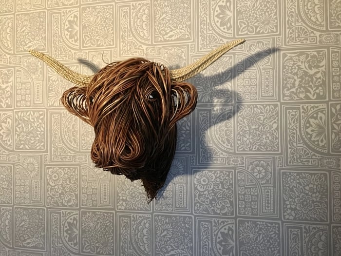 Cow Wall Sculpture Handcrafted Lifelike Ready To Hang
