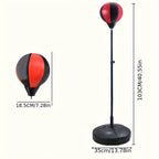 Kids Boxing Set Adjustable Height Gloves & Stable Base