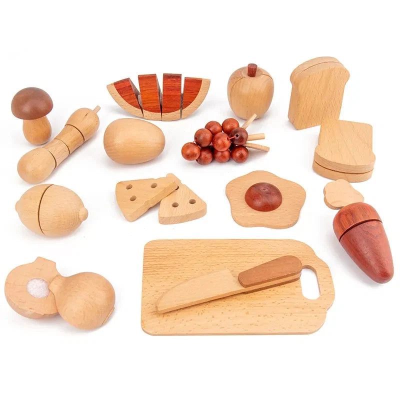 Kitchen Toy Natural Wood Non-Toxic Educational