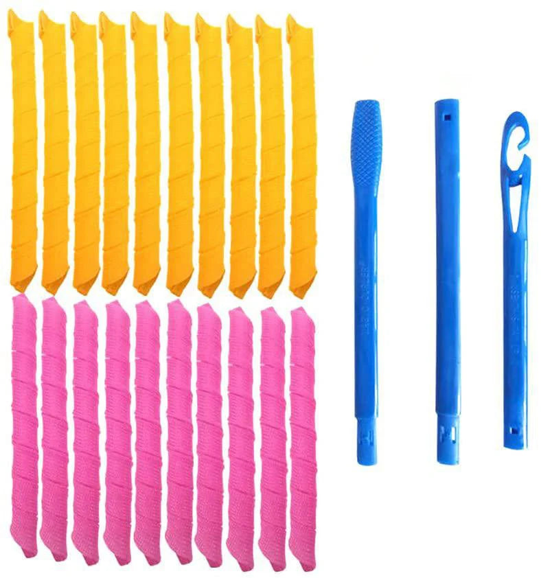 Curling Set Heatless Overnight 20 Rollers & 2 Hooks