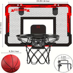 Mini Basketball Hoop Electronic Scoreboard Over-the-Door Includes 2 Balls