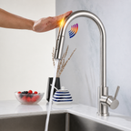 Single Handle Sink Tap with Pull-Out Spray Head for Kitchen