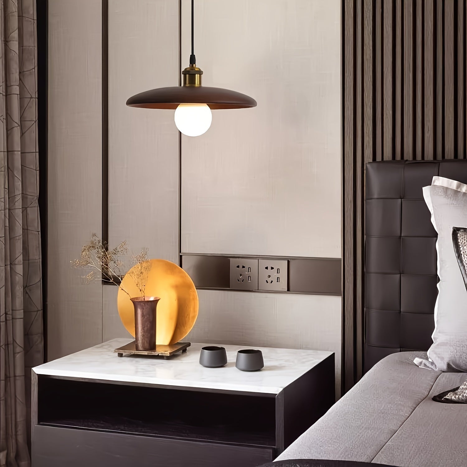 Scandinavian Ceiling Lamp - Solid Wood Pendant Light in Modern Design