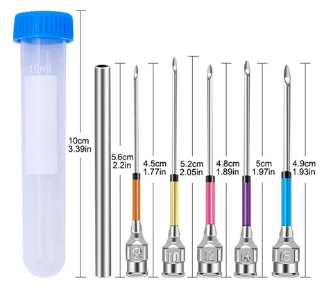 Embroidery Needle Set Interchangeable Color Coded Stainless Steel
