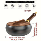 Stalwart Cast Iron Deep Frying Pan with Lid for Versatile Cooking