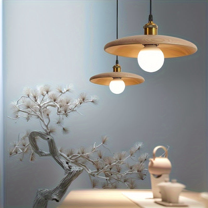 Scandinavian Ceiling Lamp - Solid Wood Pendant Light in Modern Design