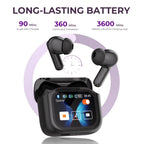 Translation Earbuds Touchscreen AI 144 Languages Noise Cancellation