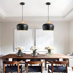 Scandinavian Style Pendant Lamp | Iron and Wood Texture Design