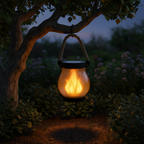 Outdoor Solar Hanging Lantern with Flame Effect for Garden Decoration