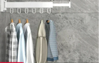 Wall-Mounted Clothes Drying Rack Foldable & Extendable Rust-Resistant Aluminum