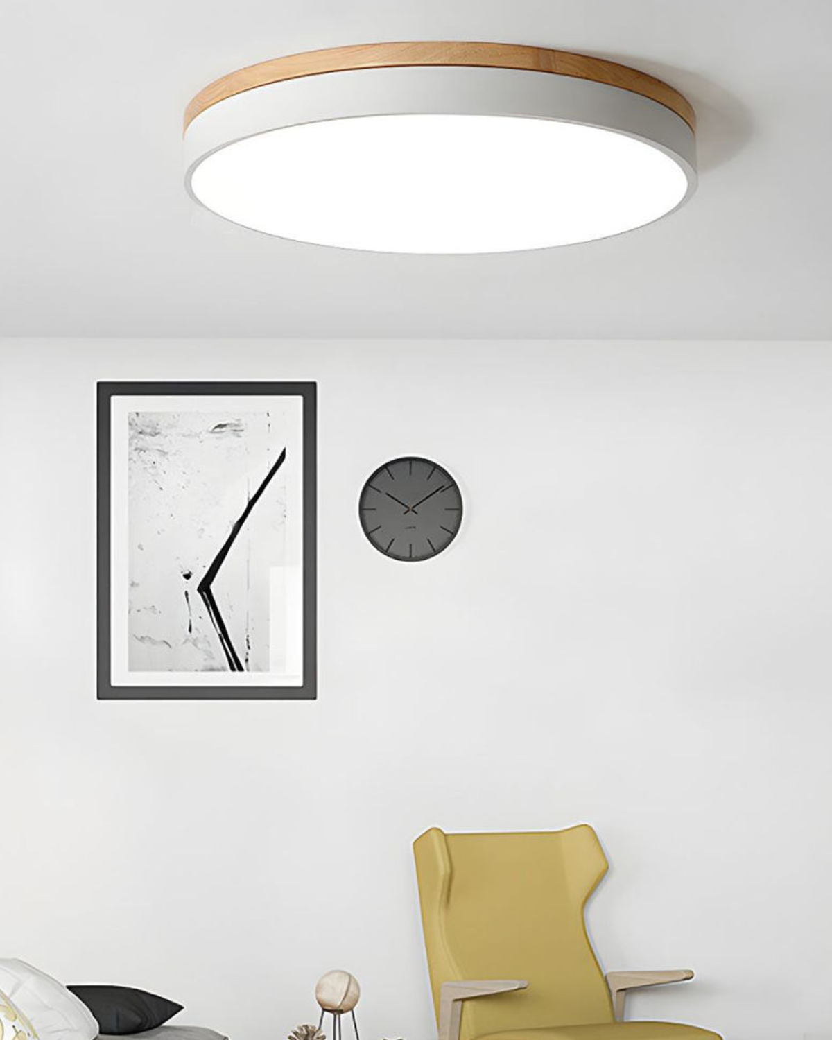 Even-Light Wood-Detail Ceiling Light (Multiple Sizes)