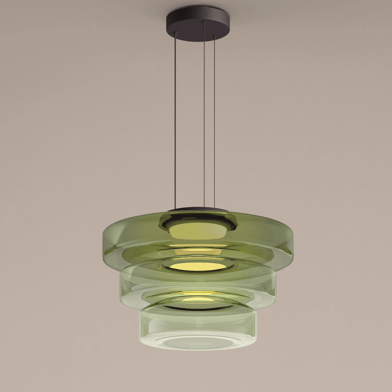 Modern LED Hanging Lamp with Layered Glass Design