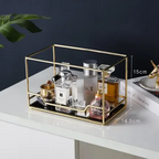 Gilded Glam 2-Tier Rotating Vanity Display for Beauty Essentials