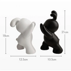 Charming Rabbit Book Holders - Elegant Black & White Accents