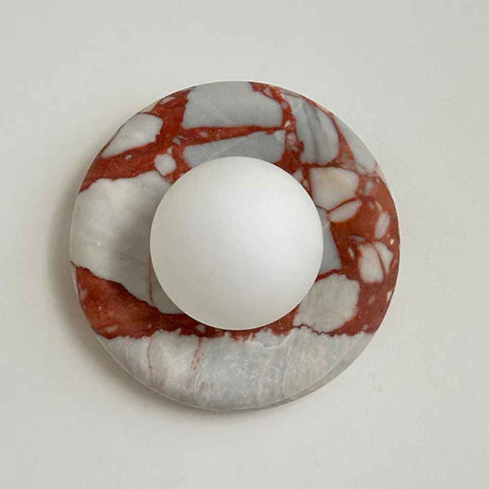 Elegant Indoor LED Wall Light Fixture - Modern Marble Sconce