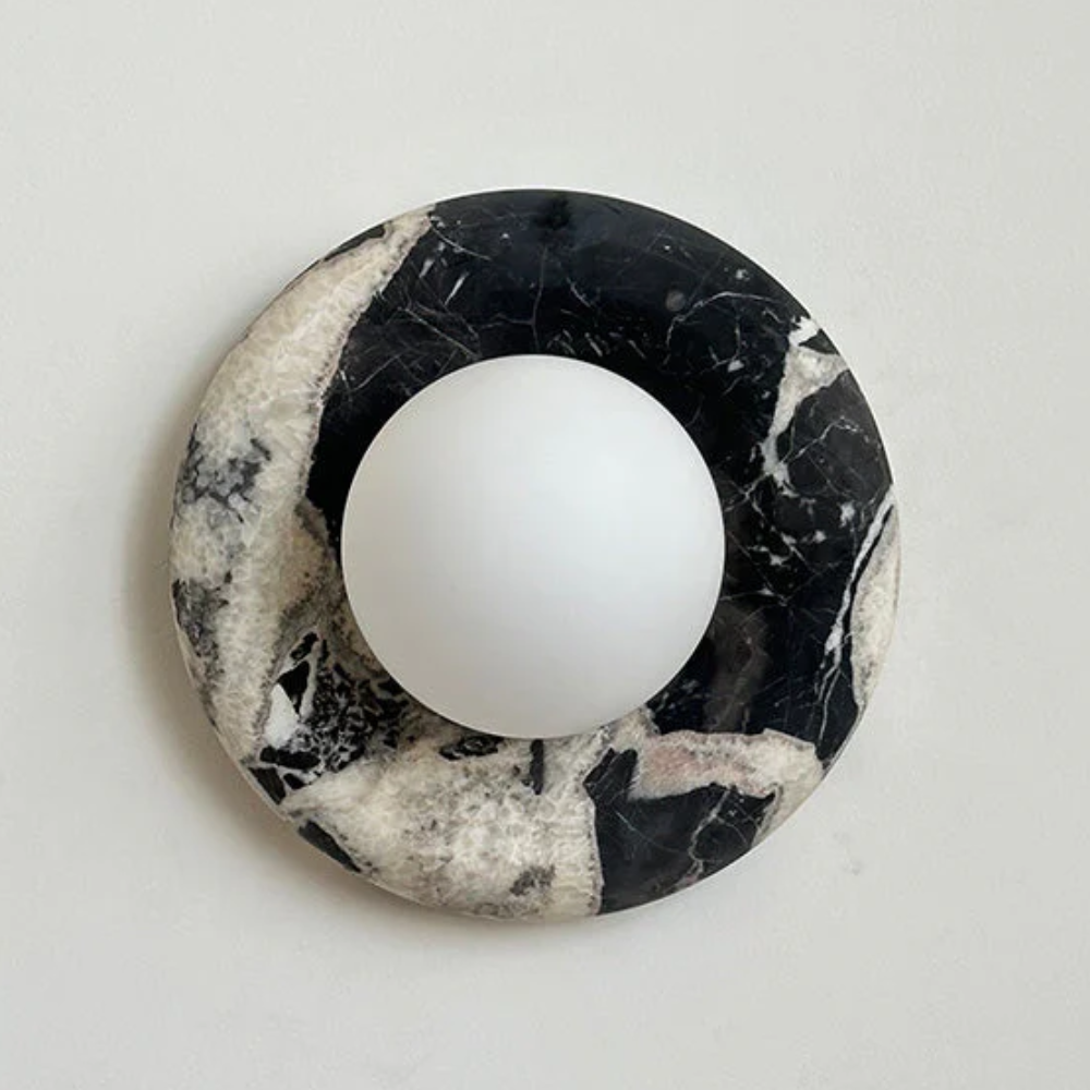 Elegant Indoor LED Wall Light Fixture - Modern Marble Sconce