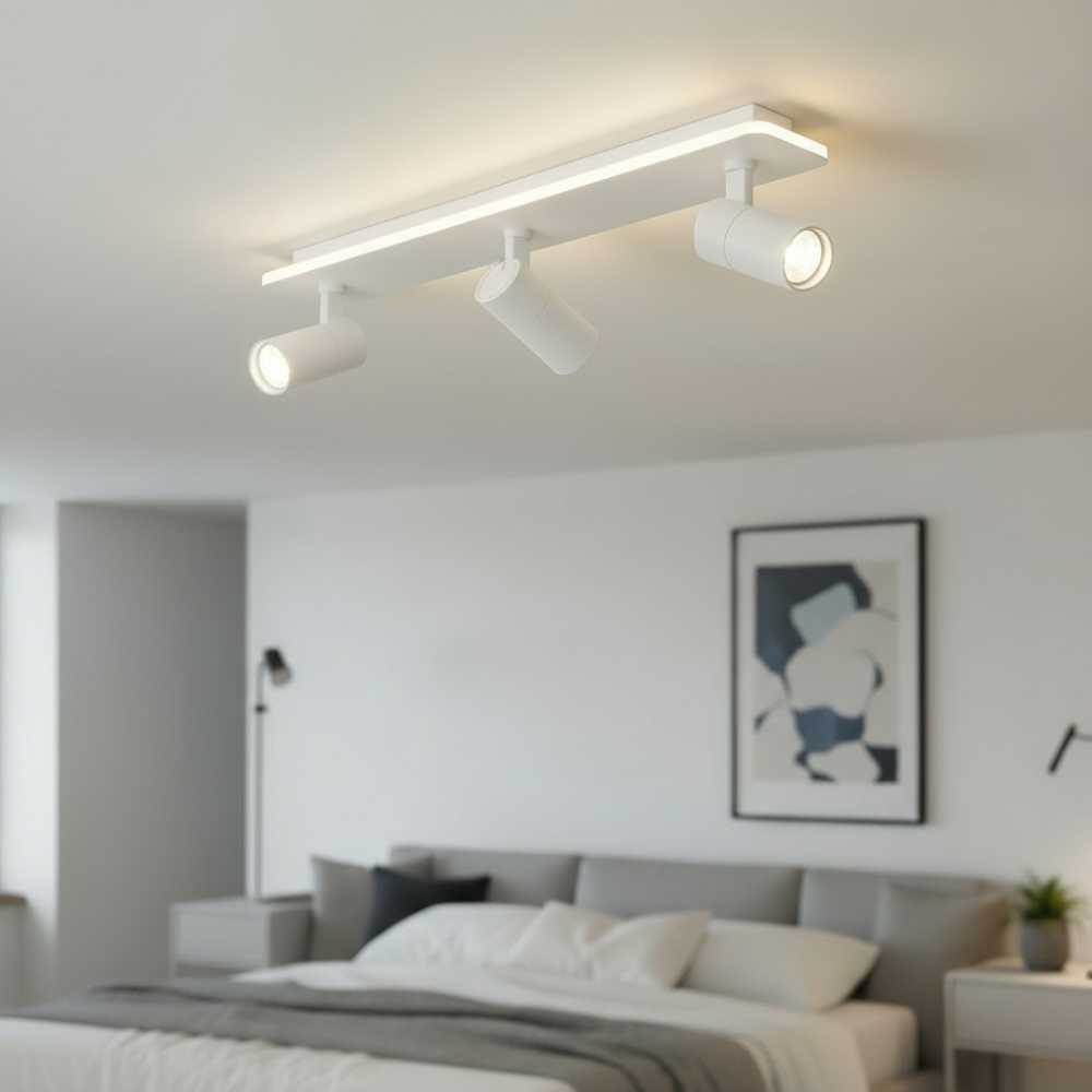 Ceiling Light Fixture with Multiple Spotlights