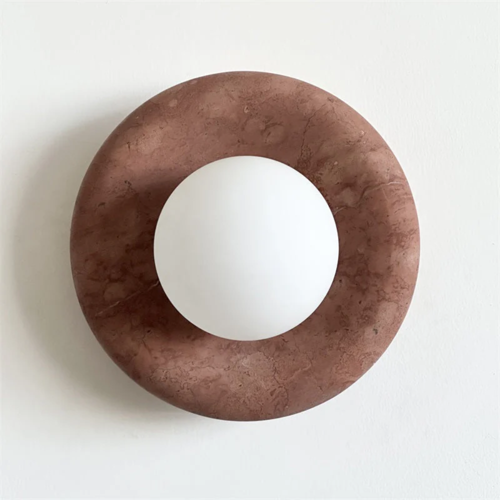 Elegant Indoor LED Wall Light Fixture - Modern Marble Sconce