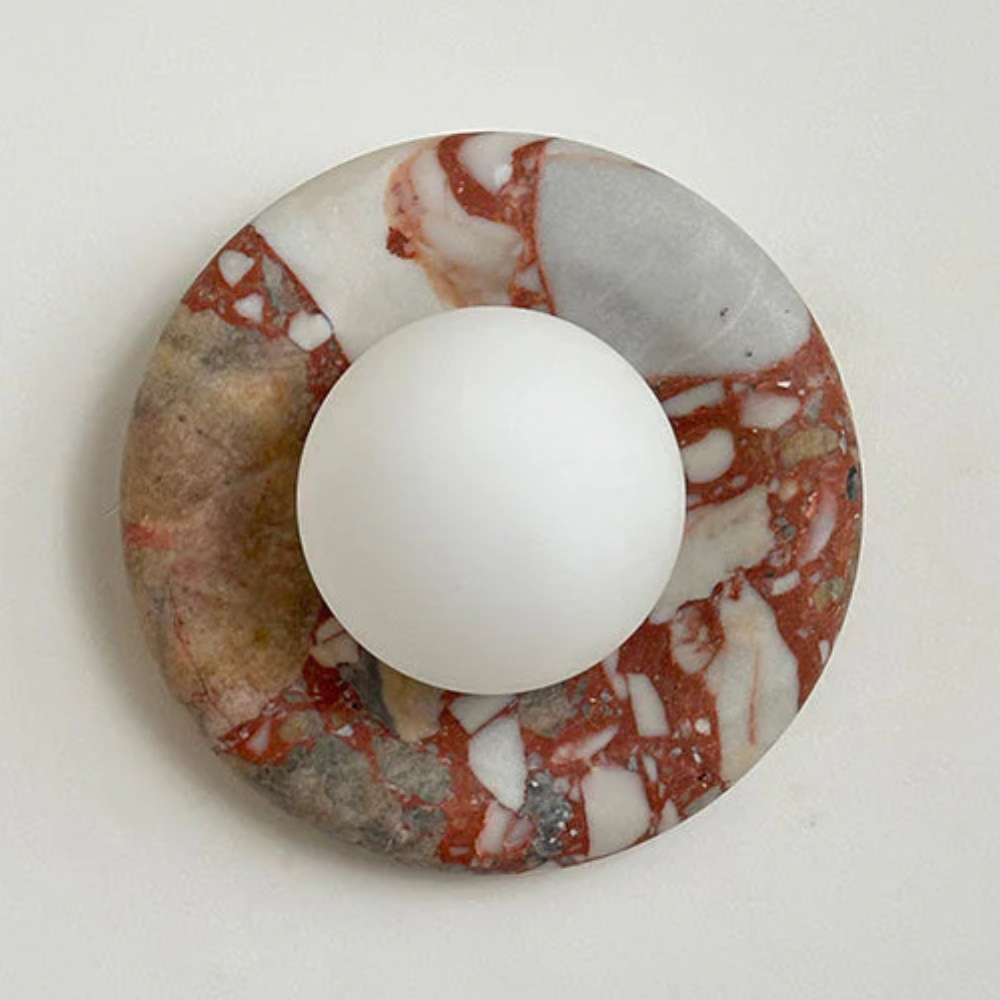Elegant Indoor LED Wall Light Fixture - Modern Marble Sconce