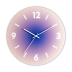Modern Gradient Design Wall Clock in Sunset Glass Finish