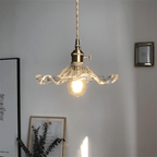 Hibiscus Floral Pendant Light in Vintage Style