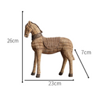 Artisan Woven Horse Figurine - Timeless Rustic Home Accent