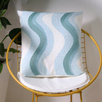 Embroidered Cushion Cover with Ocean Design