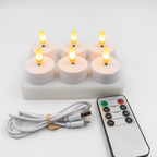 Flameless LED Candle Set with Remote Control and USB Rechargeable Timer