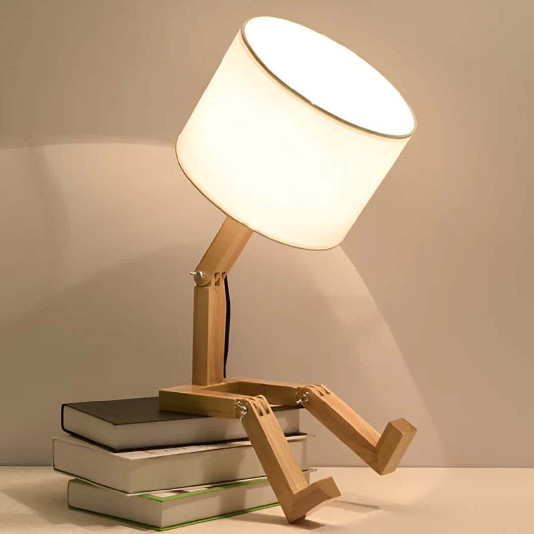 Adjustable Wooden Table Lamp with Unique Design