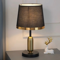 Retro-Inspired Black and Gold Table Lamp for Modern Decor