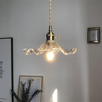 Elegant Flower Glass LED Pendant Light for Room Illumination