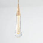 Minimalist Hanging Light Fixture with Modern Gold Teardrop Pendant