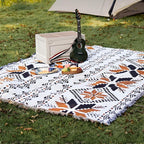 Moroccan Pattern Picnic Blanket - Boho Style Mat for Outdoor Use
