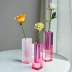 Vibrant Gradient Acrylic Vase for Modern Home Decor