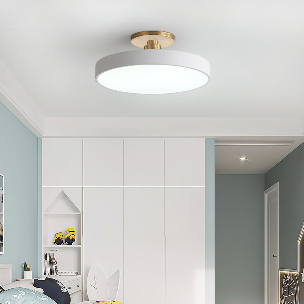 Stylish Dual-Tone LED Ceiling Fixture with Remote Dimming