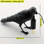 Gothic Crow Decorative Table Lamp with Unique Design