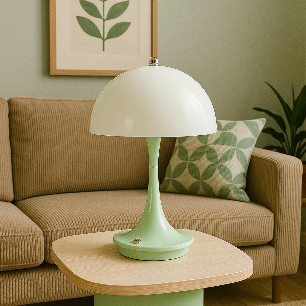 Table Lamp with Mushroom Design