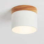 Flush Mount LED Ceiling Light with Wooden Accent in Scandinavian Style
