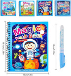 Water Coloring Book Set Reusable & Mess-Free 4 Books