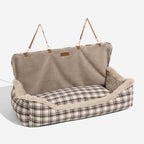 Dog Car Seat Plush Non-Slip Base & Adjustable Straps