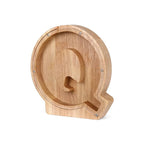 Piggy Bank Personalized Letter Sustainable Wood & Acrylic