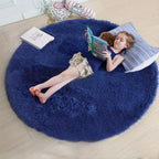 Round Fluffy Rug Ultra-Soft Polyester Non-Slip & Machine Washable